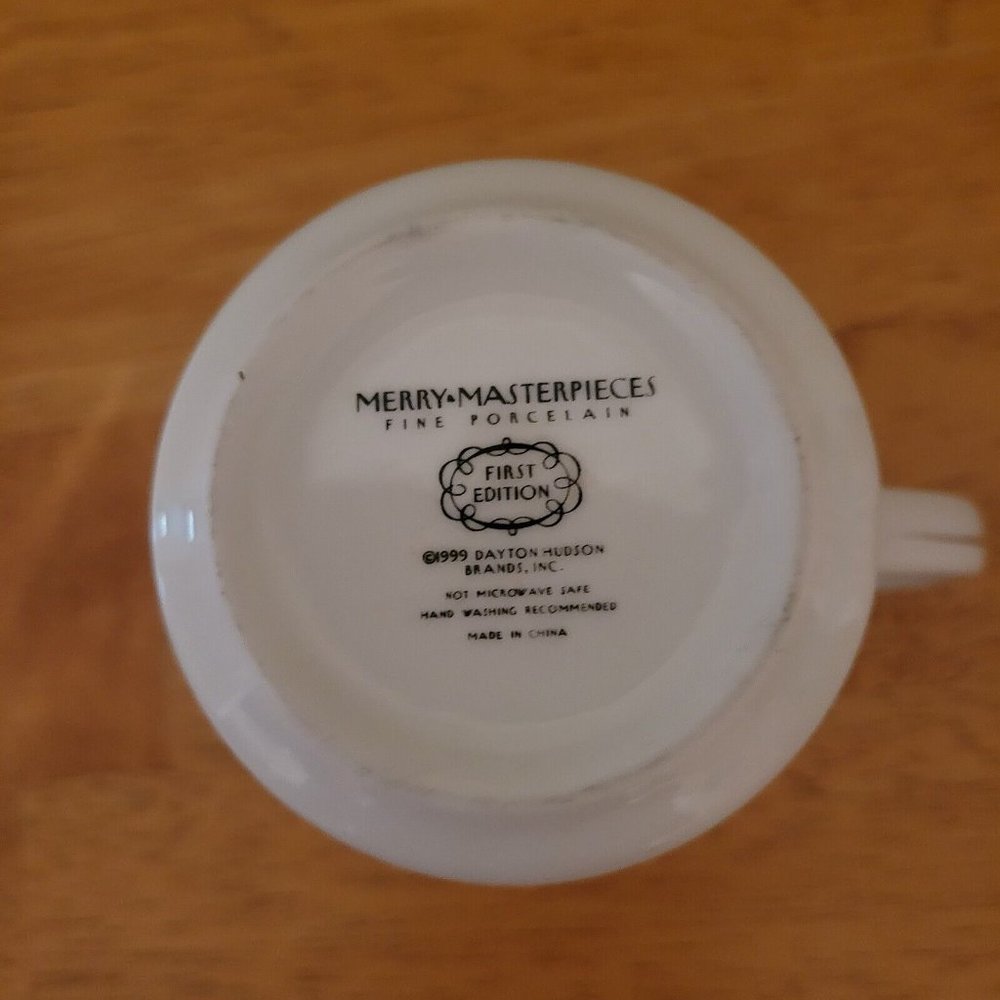 Merry Masterpieces White 1999 1st Ed Taxi Statue of Liberty NY Mug & Plate EUC - Picture 5 of 6